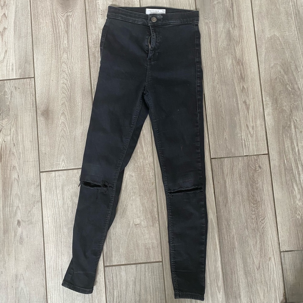 top shop black jeggings size 25